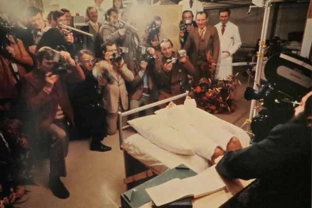 Kubrick frames one of the final shots of his notorious masterpiece, A Clockwork Orange.